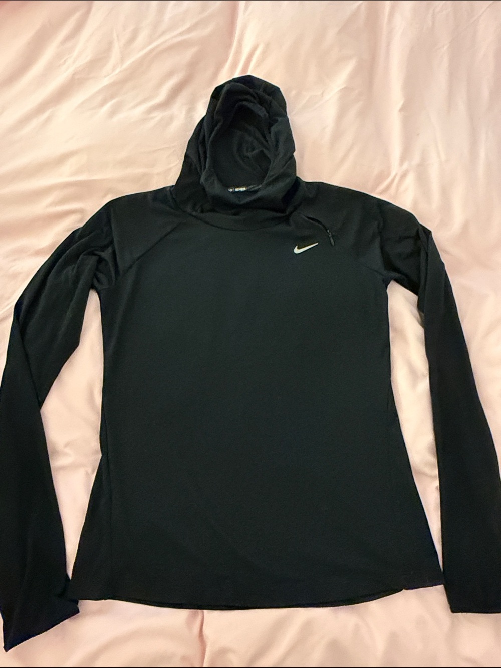 Nike Dri-Fit Womens Running Black Women's Hooded Long-Sleeve Performance Top